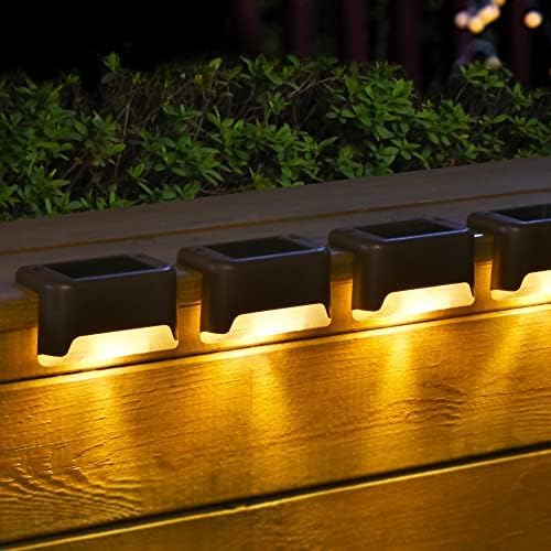 SOLPEX Solar Deck Lights Outdoor 16 Pack, Solar Step Lights Waterproof LED Solar Lights for Outdoor Stairs, Steps, Fences, Patios, Patios and Pathways (Warm White)