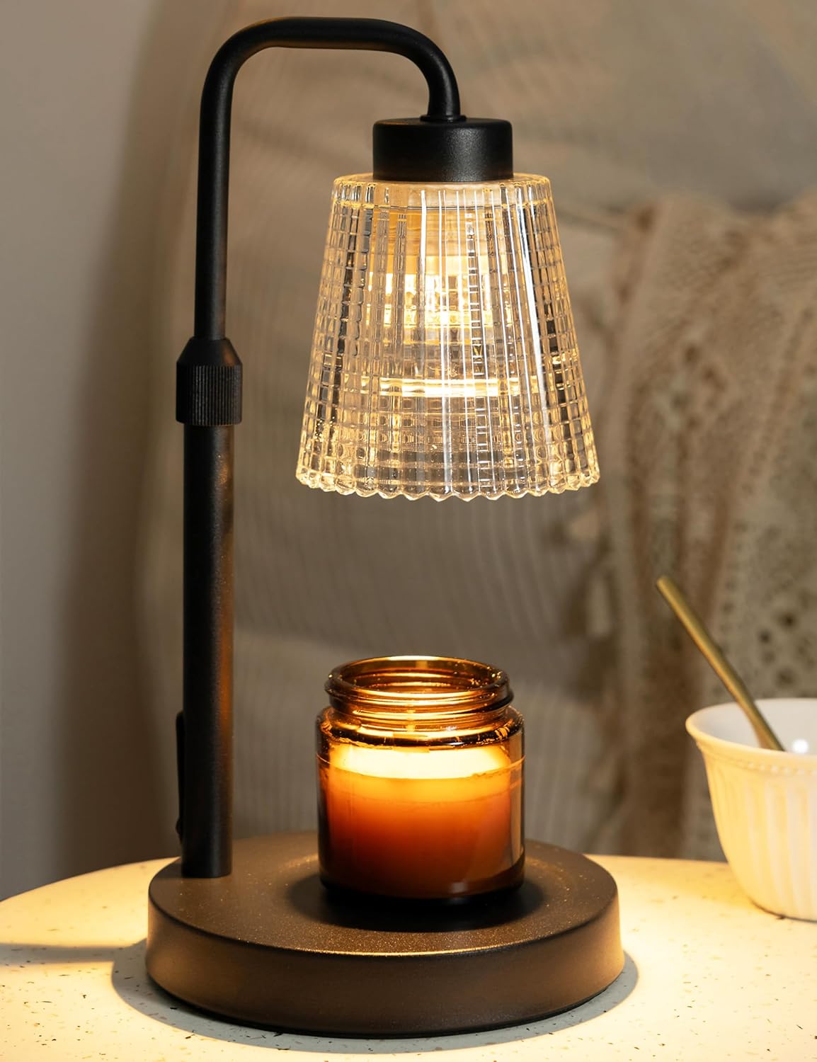 Candle Heater Lamp with Timer Dimmable Adjustable Height Housewarming Gift New Home Room Decor Birthday Gift for Women Mom Jar Candle Warmer Wax Lamp with 2 Bulbs