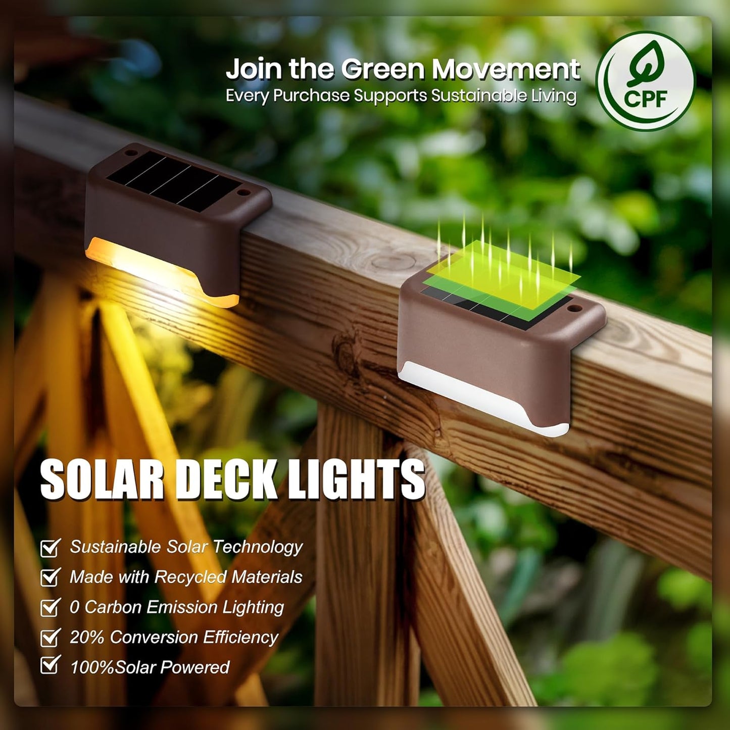 SOLPEX Solar Deck Lights Outdoor 16 Pack, Solar Step Lights Waterproof LED Solar Lights for Outdoor Stairs, Steps, Fences, Patios, Patios and Pathways (Warm White)