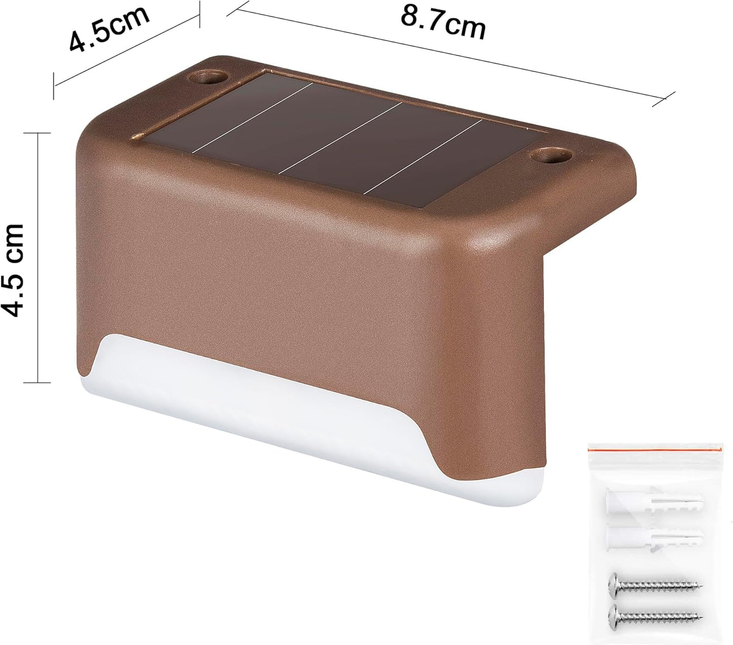 SOLPEX Solar Deck Lights Outdoor 16 Pack, Solar Step Lights Waterproof LED Solar Lights for Outdoor Stairs, Steps, Fences, Patios, Patios and Pathways (Warm White)