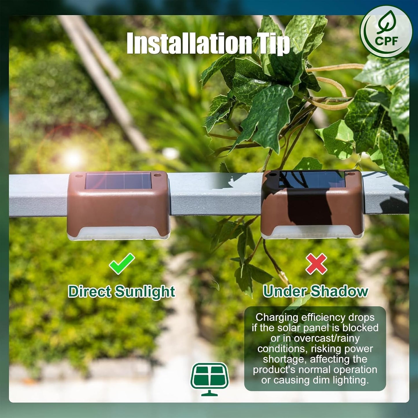 SOLPEX Solar Deck Lights Outdoor 16 Pack, Solar Step Lights Waterproof LED Solar Lights for Outdoor Stairs, Steps, Fences, Patios, Patios and Pathways (Warm White)